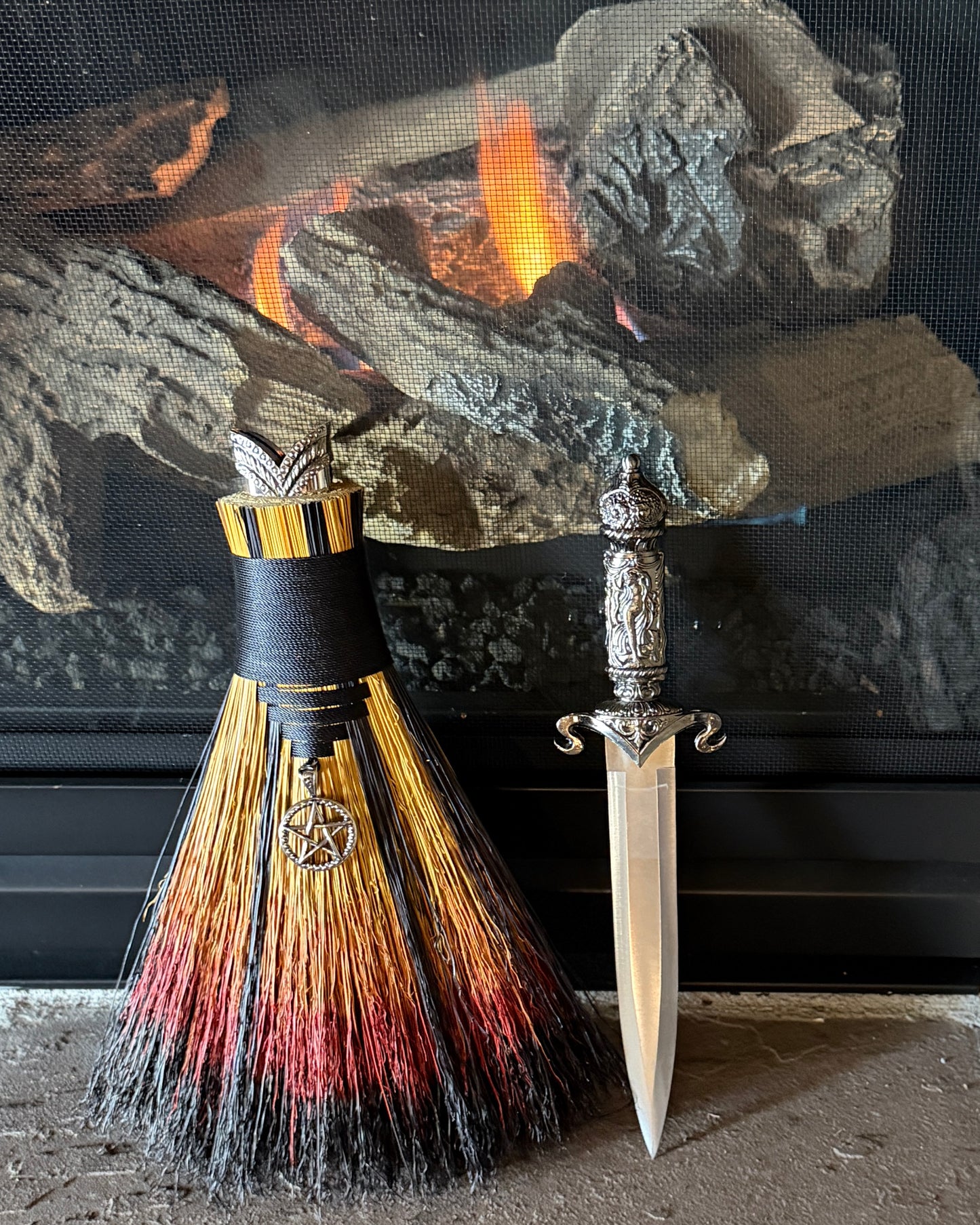 Shadow to Flame Athame Besom