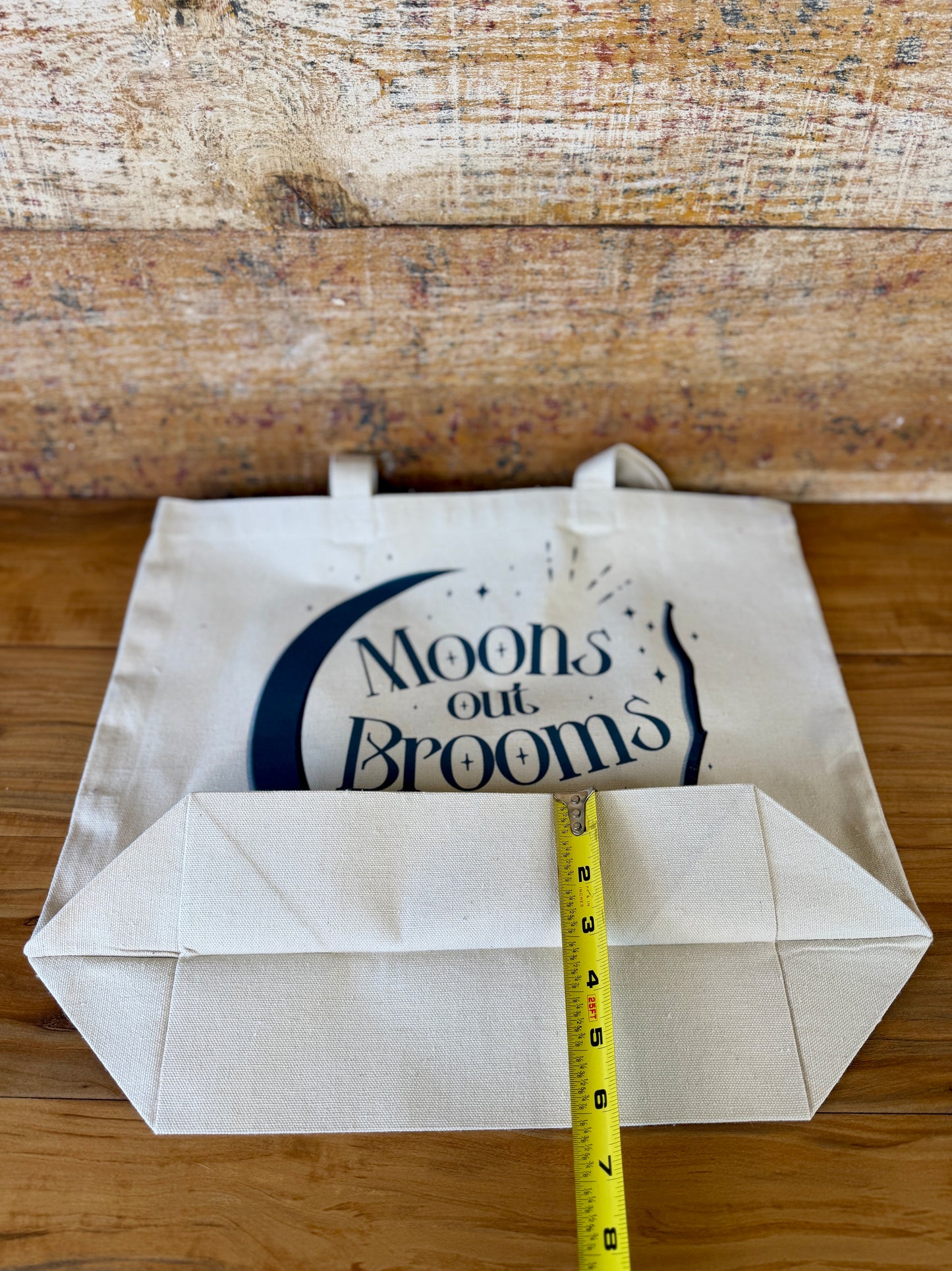 Moons Out, Brooms Out Canvas Tote Bag